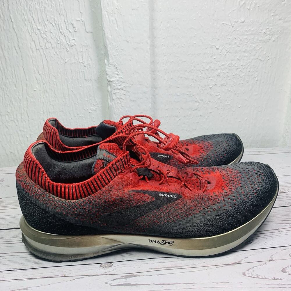 Brooks Levitate 2 Running Shoes Mens 12.5 Red Black 1102901D088 Drawstring
